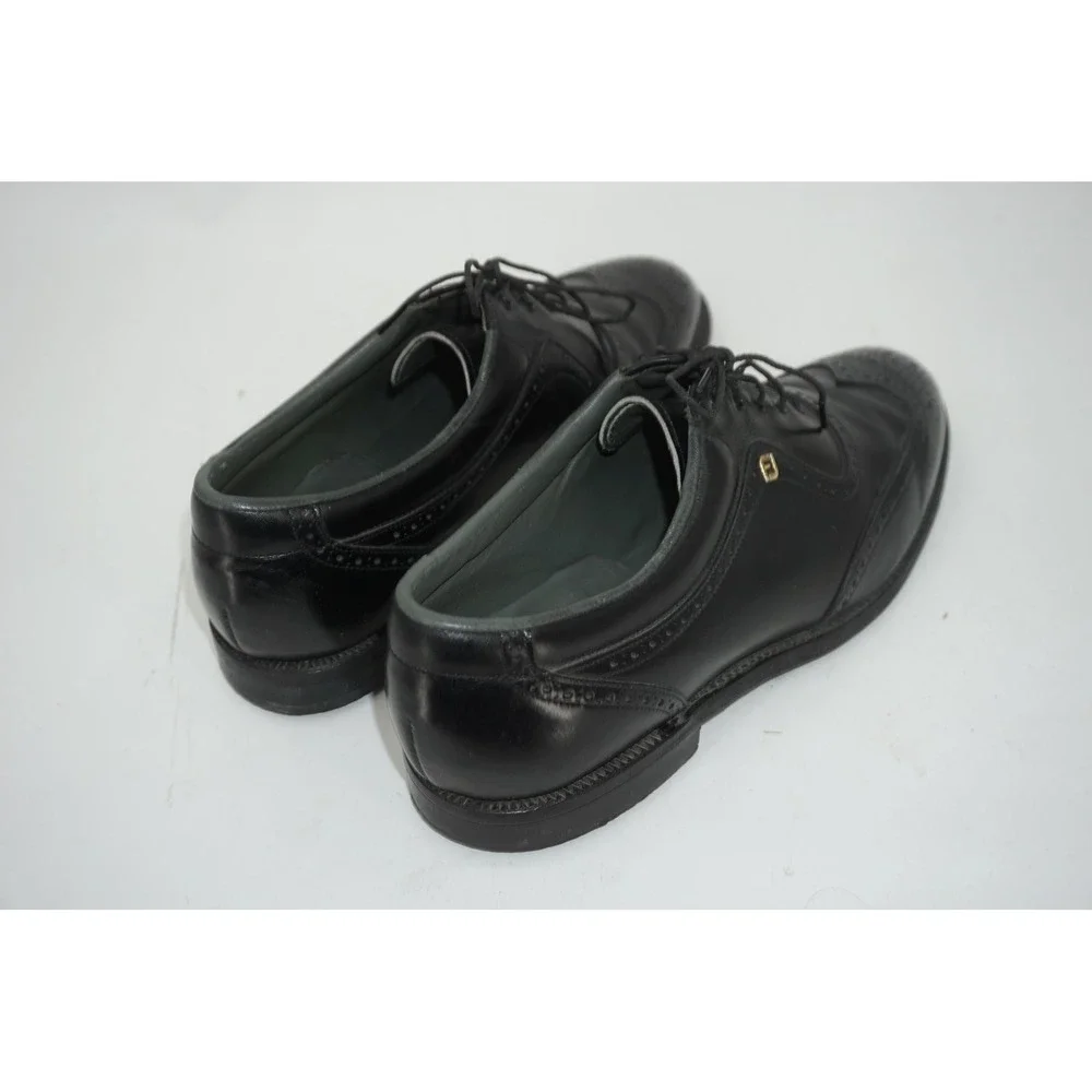 FootJoy Classics‎ Golf Shoes Mens 10.5 C Black Leather Brogue Wingtip USA Spikes